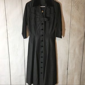 Vintage Diamond Button Up Dress- M/L